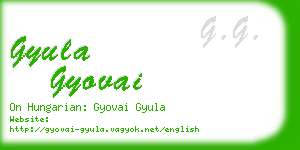 gyula gyovai business card